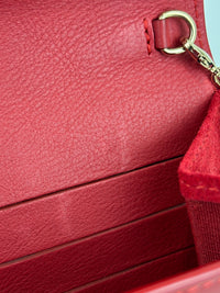 Margot Clutch in Red Patent