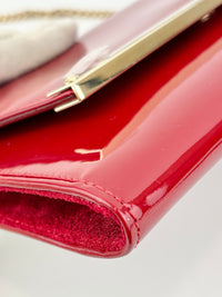 Margot Clutch in Red Patent