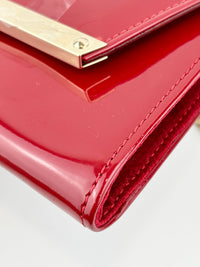 Margot Clutch in Red Patent