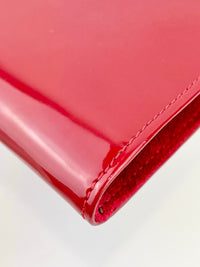 Margot Clutch in Red Patent