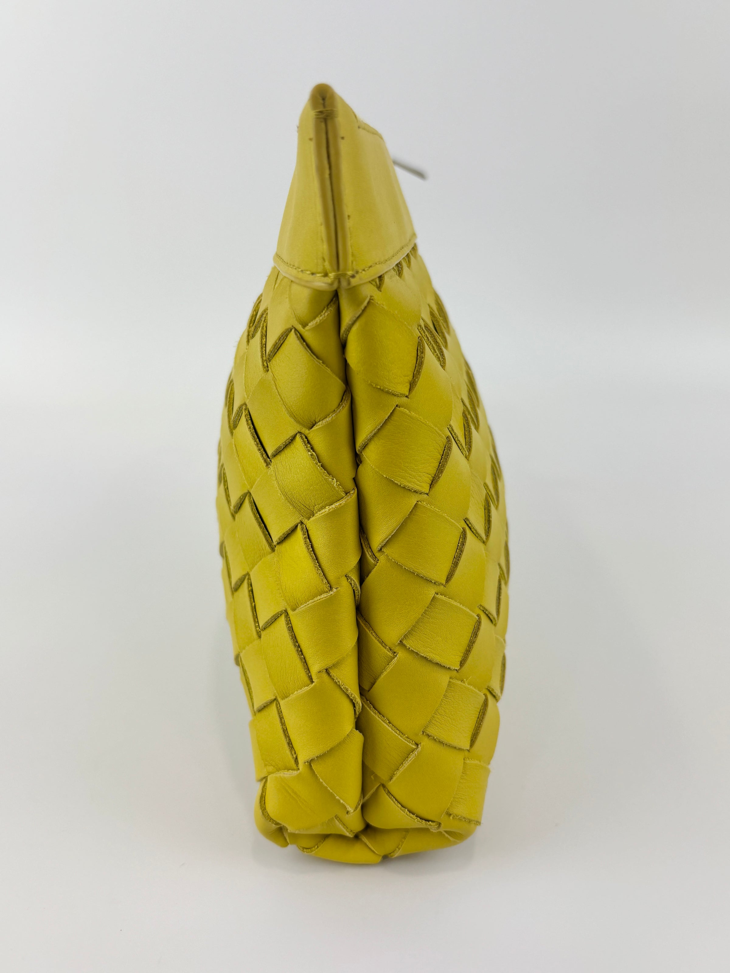 Small Document Case Yellow Intrecciato Hydrology Calfskin
