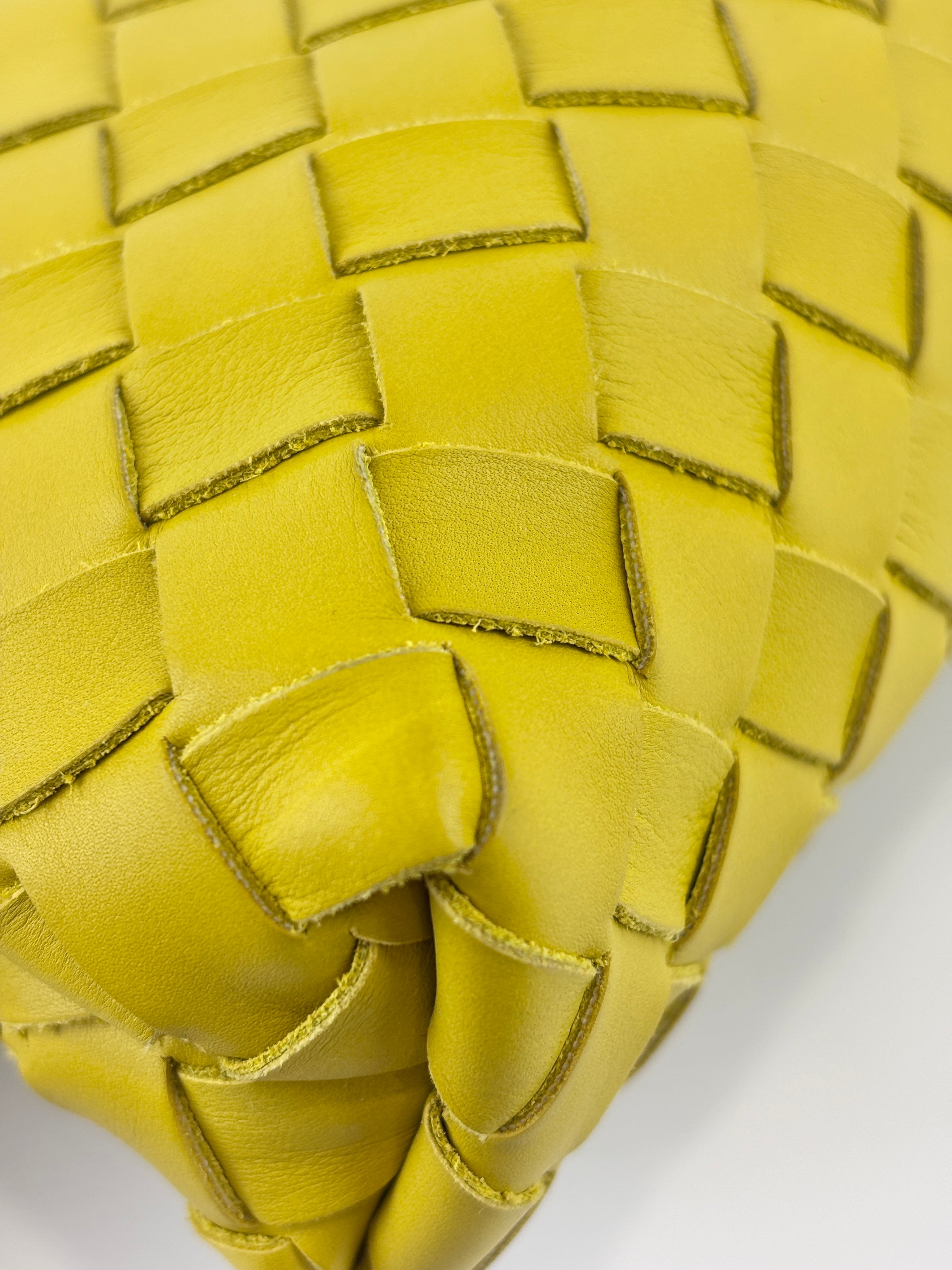 Small Document Case Yellow Intrecciato Hydrology Calfskin