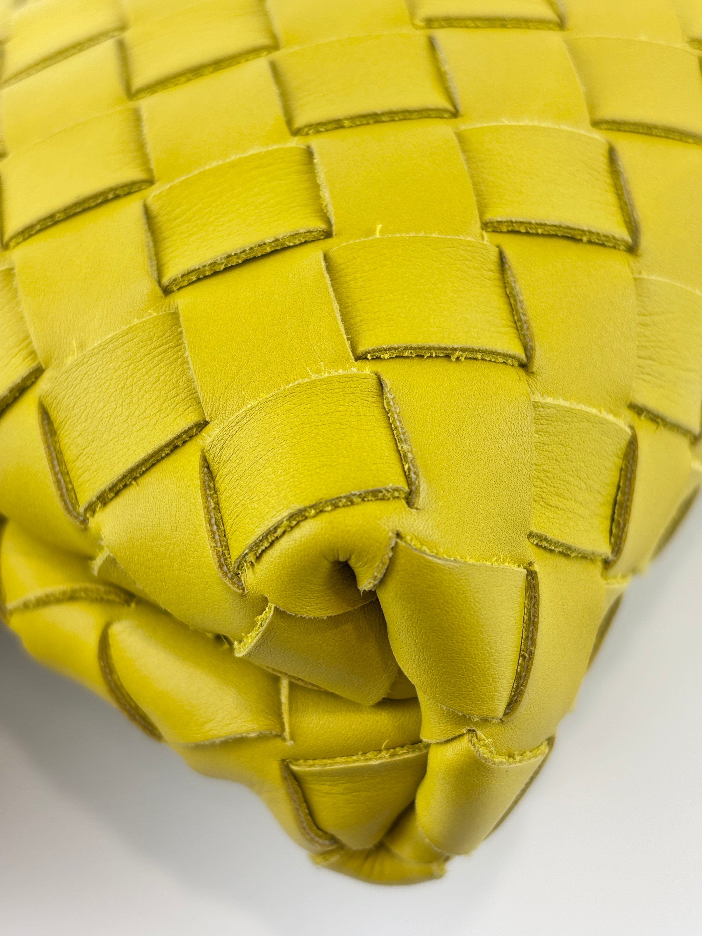 Small Document Case Yellow Intrecciato Hydrology Calfskin