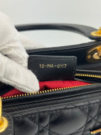 Medium Lady Dior Black Cannage Lambskin GHW