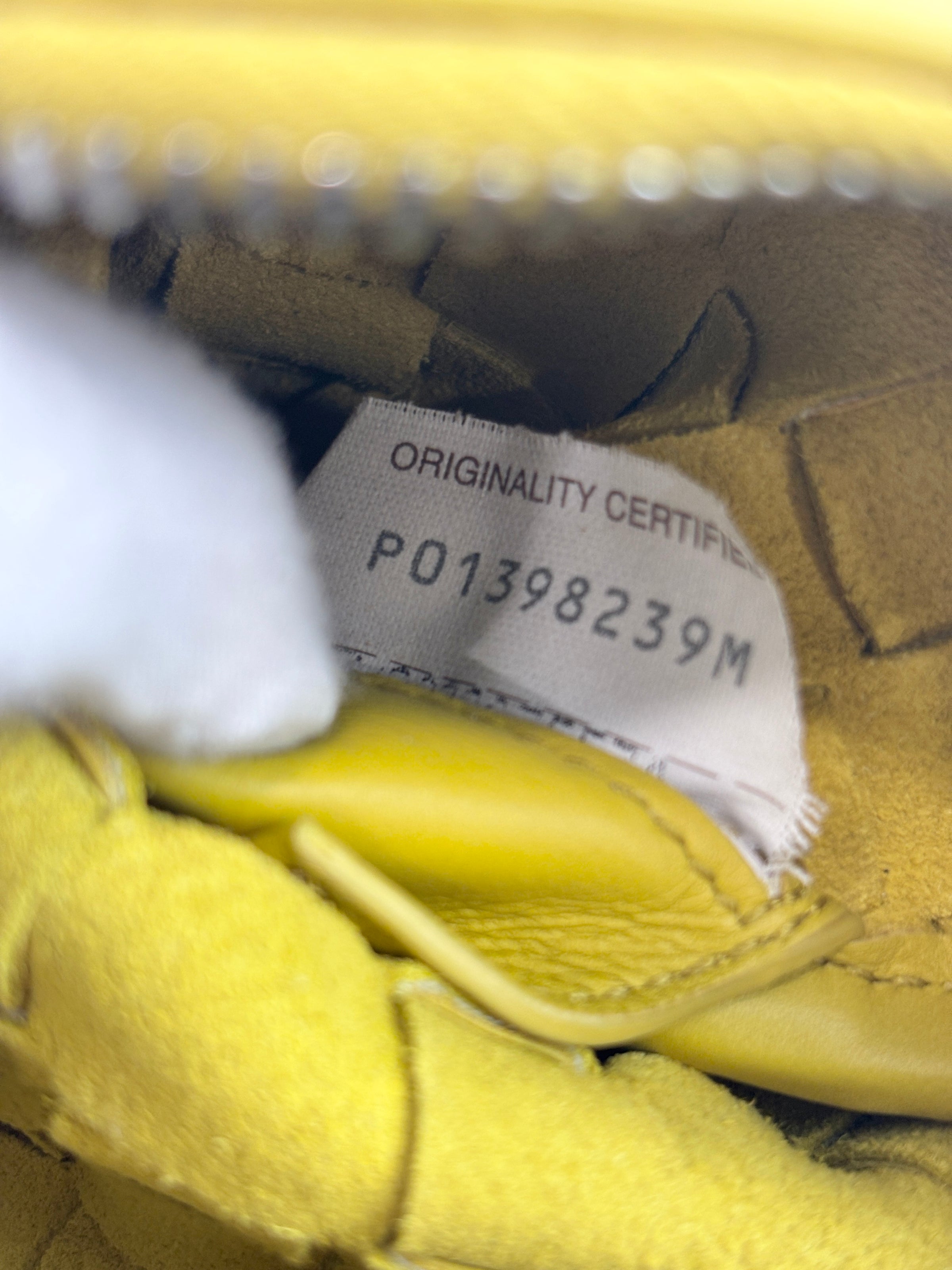 Small Document Case Yellow Intrecciato Hydrology Calfskin