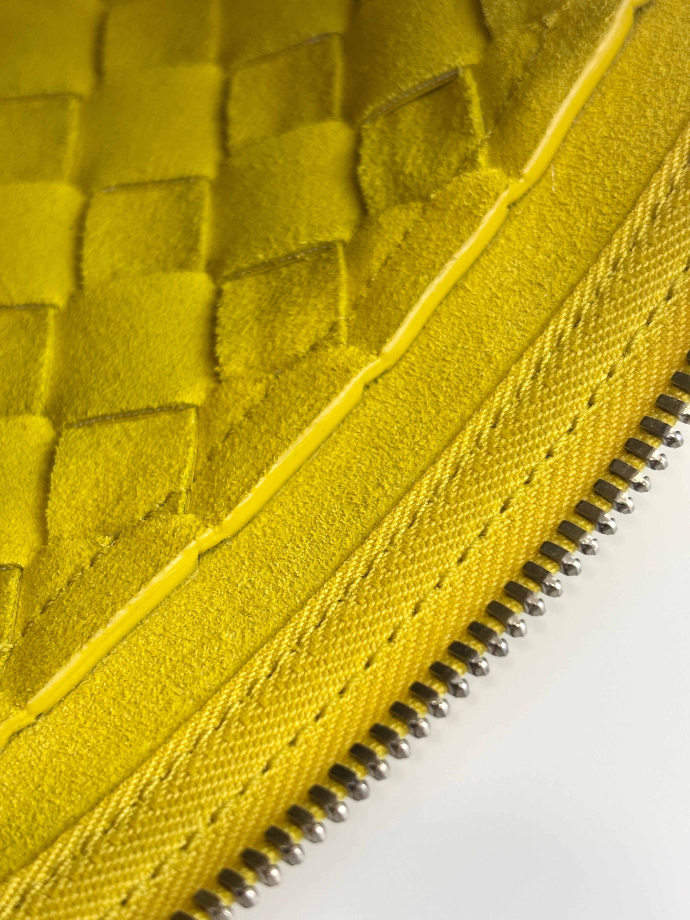 Small Document Case Yellow Intrecciato Hydrology Calfskin