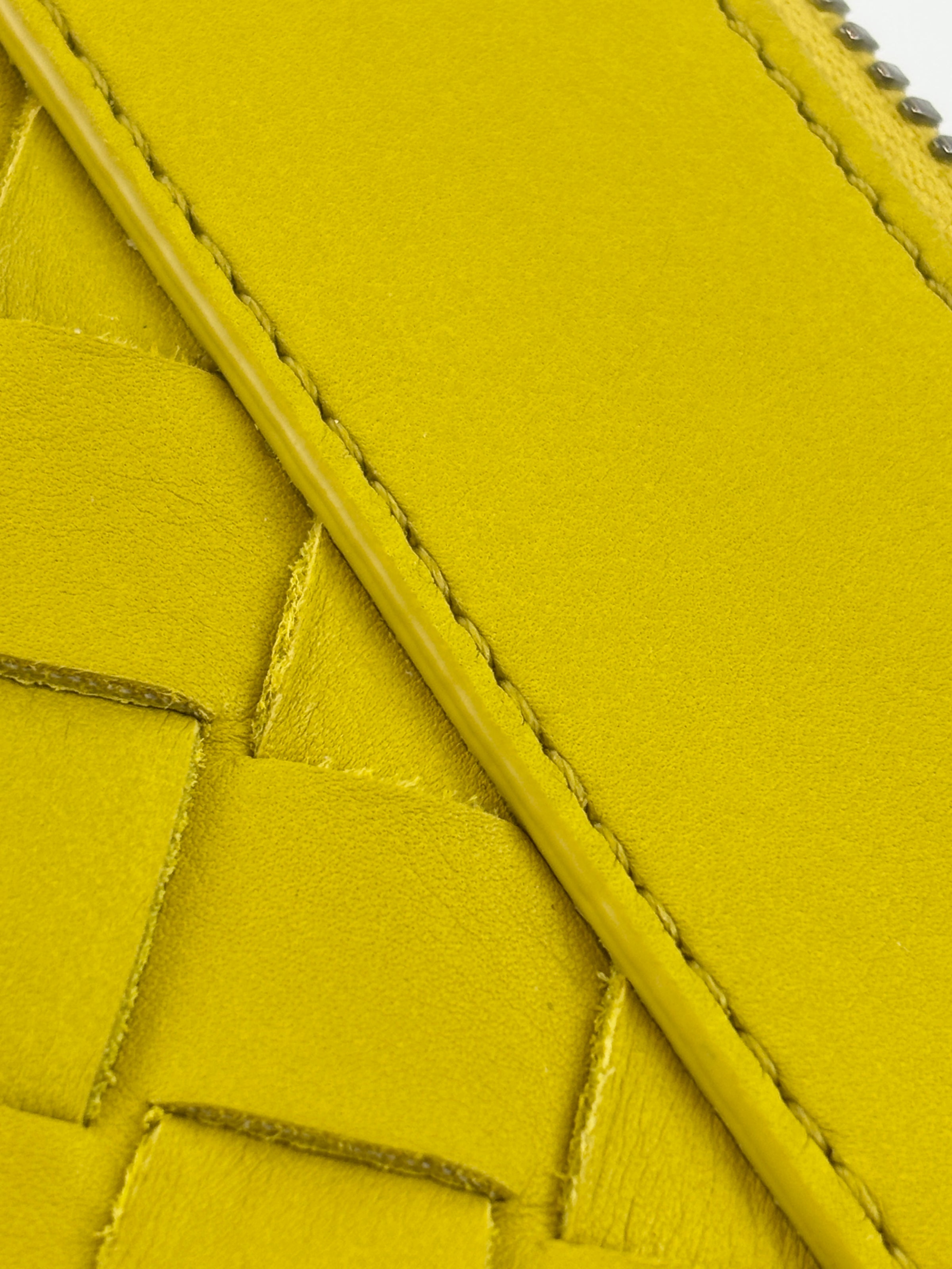 Small Document Case Yellow Intrecciato Hydrology Calfskin