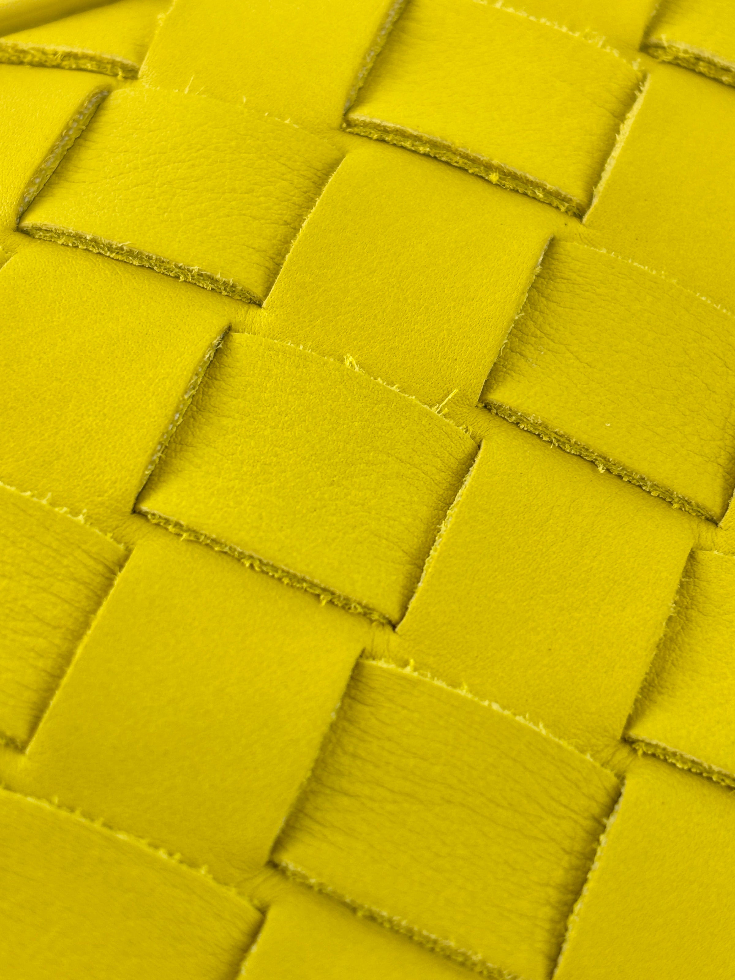 Small Document Case Yellow Intrecciato Hydrology Calfskin
