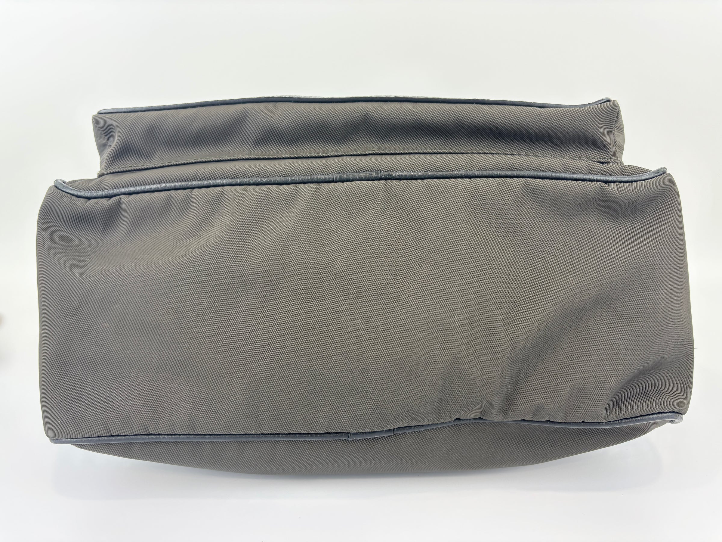 Nylon and Leather Messenger / Camera Bag Khaki/Black
