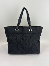 Paris-Biarritz Tote Black Quilted Nylon