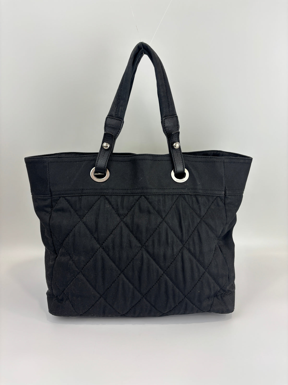 Paris-Biarritz Tote Black Quilted Nylon