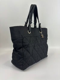 Paris-Biarritz Tote Black Quilted Nylon