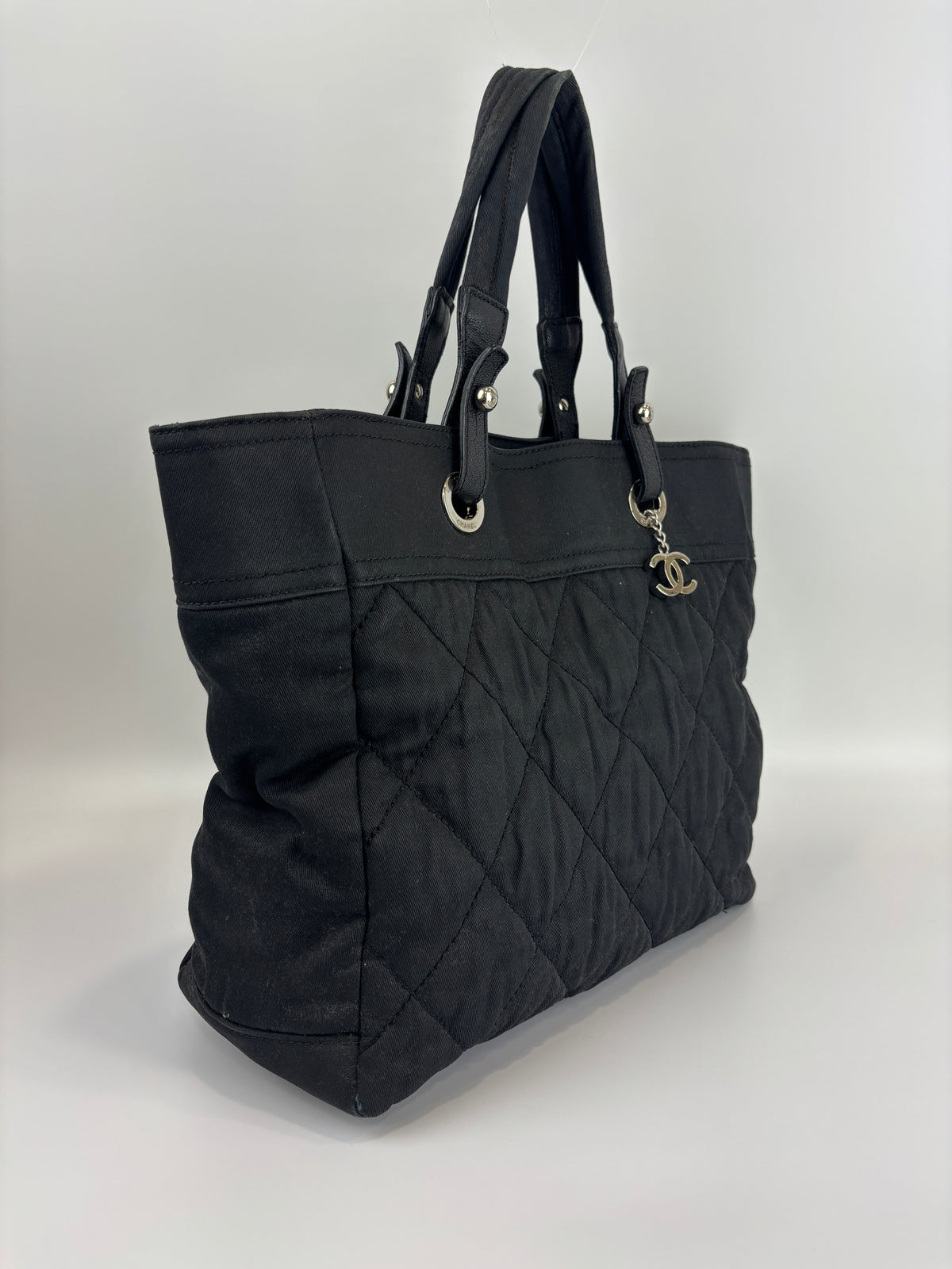 Paris-Biarritz Tote Black Quilted Nylon