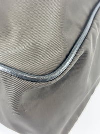 Nylon and Leather Messenger / Camera Bag Khaki/Black