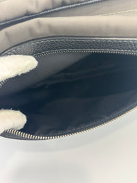 Nylon and Leather Messenger / Camera Bag Khaki/Black