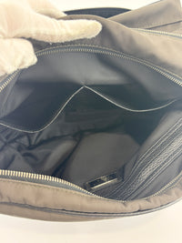 Nylon and Leather Messenger / Camera Bag Khaki/Black