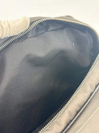 Nylon and Leather Messenger / Camera Bag Khaki/Black