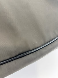Nylon and Leather Messenger / Camera Bag Khaki/Black