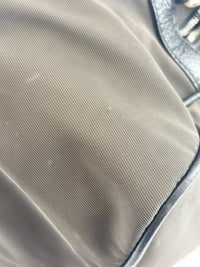 Nylon and Leather Messenger / Camera Bag Khaki/Black