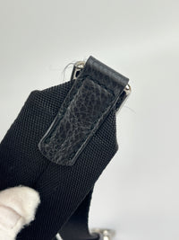 Nylon and Leather Messenger / Camera Bag Khaki/Black