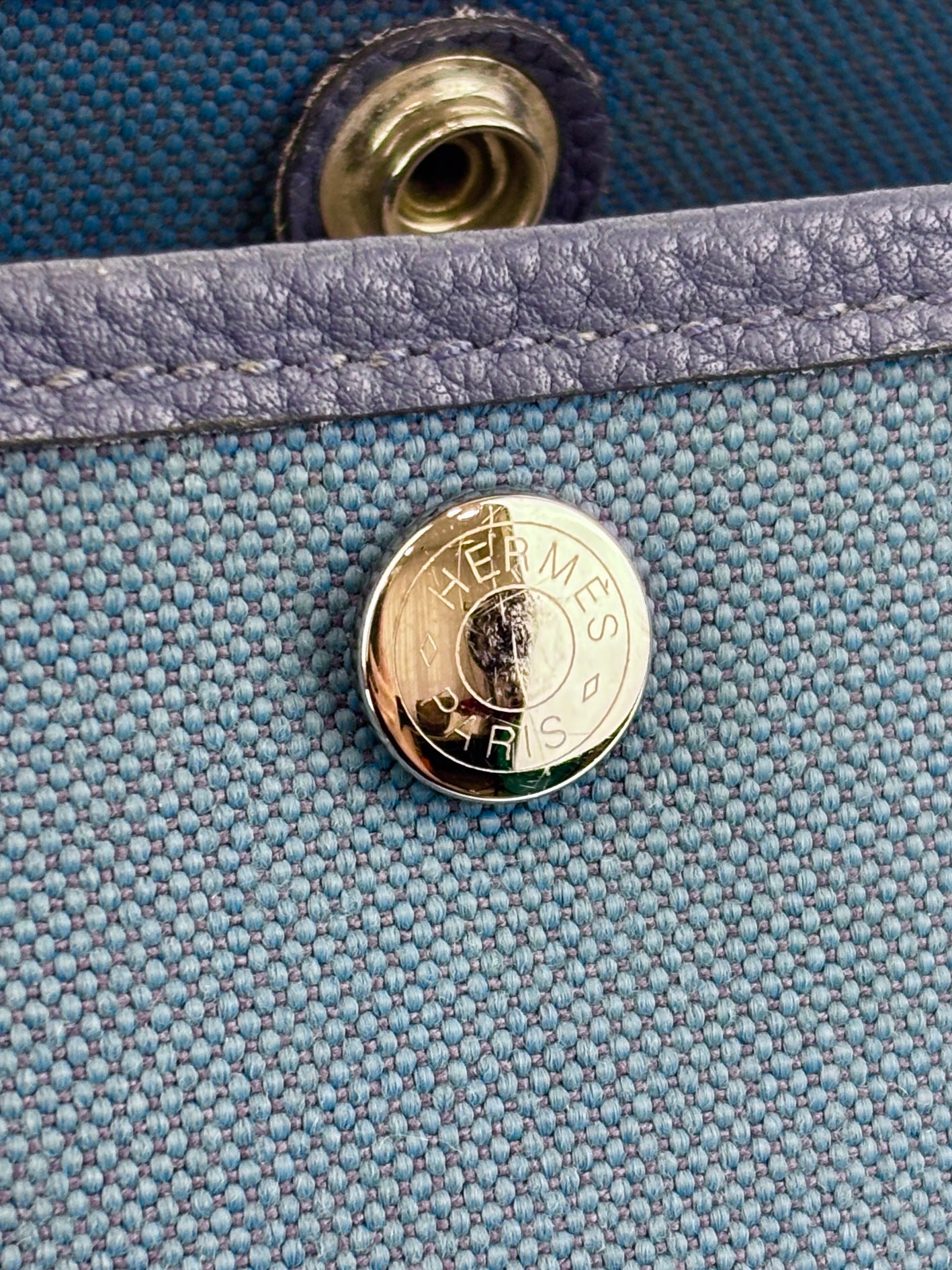 Garden Party 30 Toile Militaire Veau Negonda Bleu Brighton - Glampot