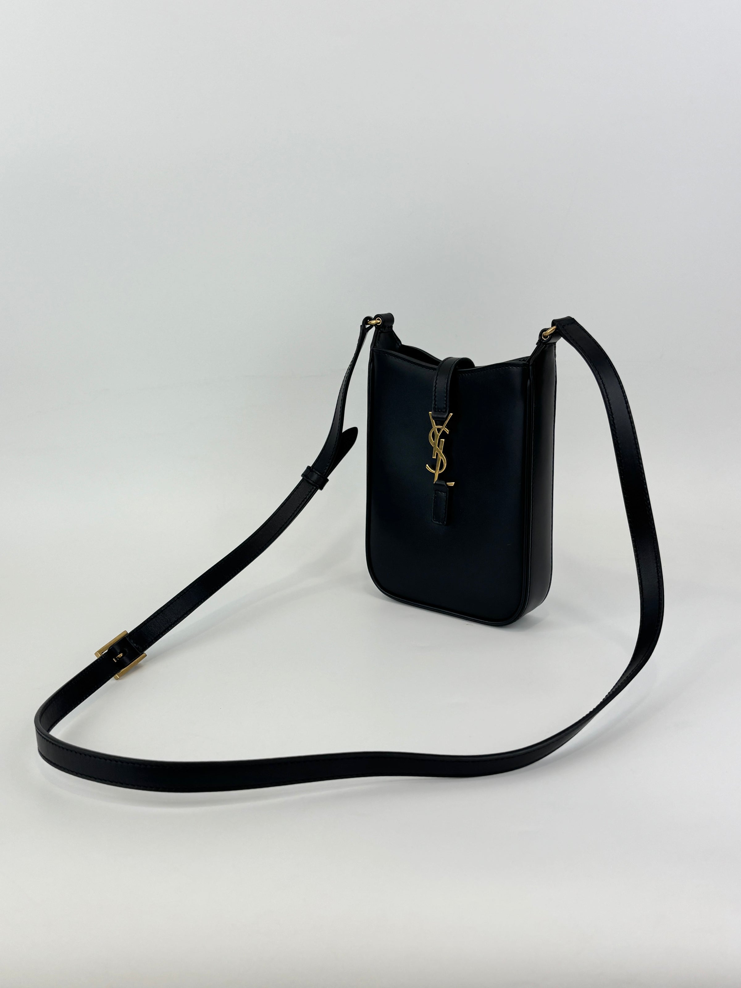 Saint Laurent Le 5 a 7 Vertical Shoulder Bag Leather Mini Crossbody Bag