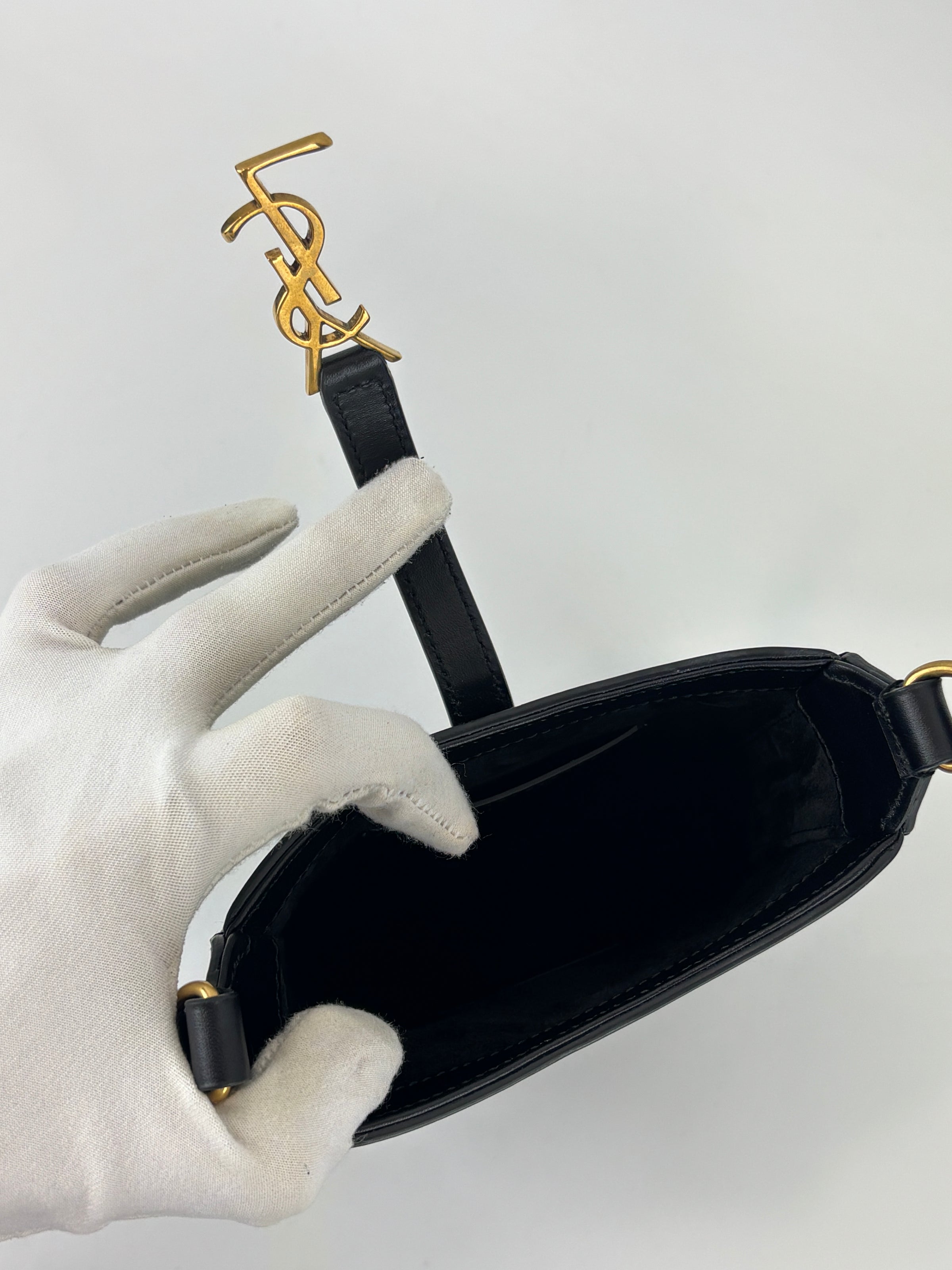 Saint Laurent Le 5 a 7 Vertical Shoulder Bag Leather Mini Crossbody Bag