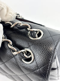 Black Caviar Classic Double Flap SHW