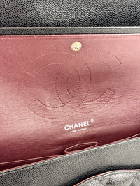 Black Caviar Classic Double Flap SHW