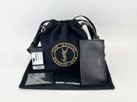 Rive Gauche Bucket Bag Black Wool / Gold YSL Emblem