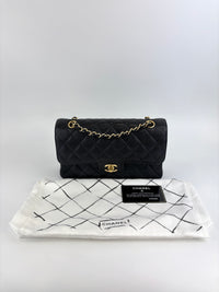 Classic Small Double Flap Black Caviar GHW - Glampot