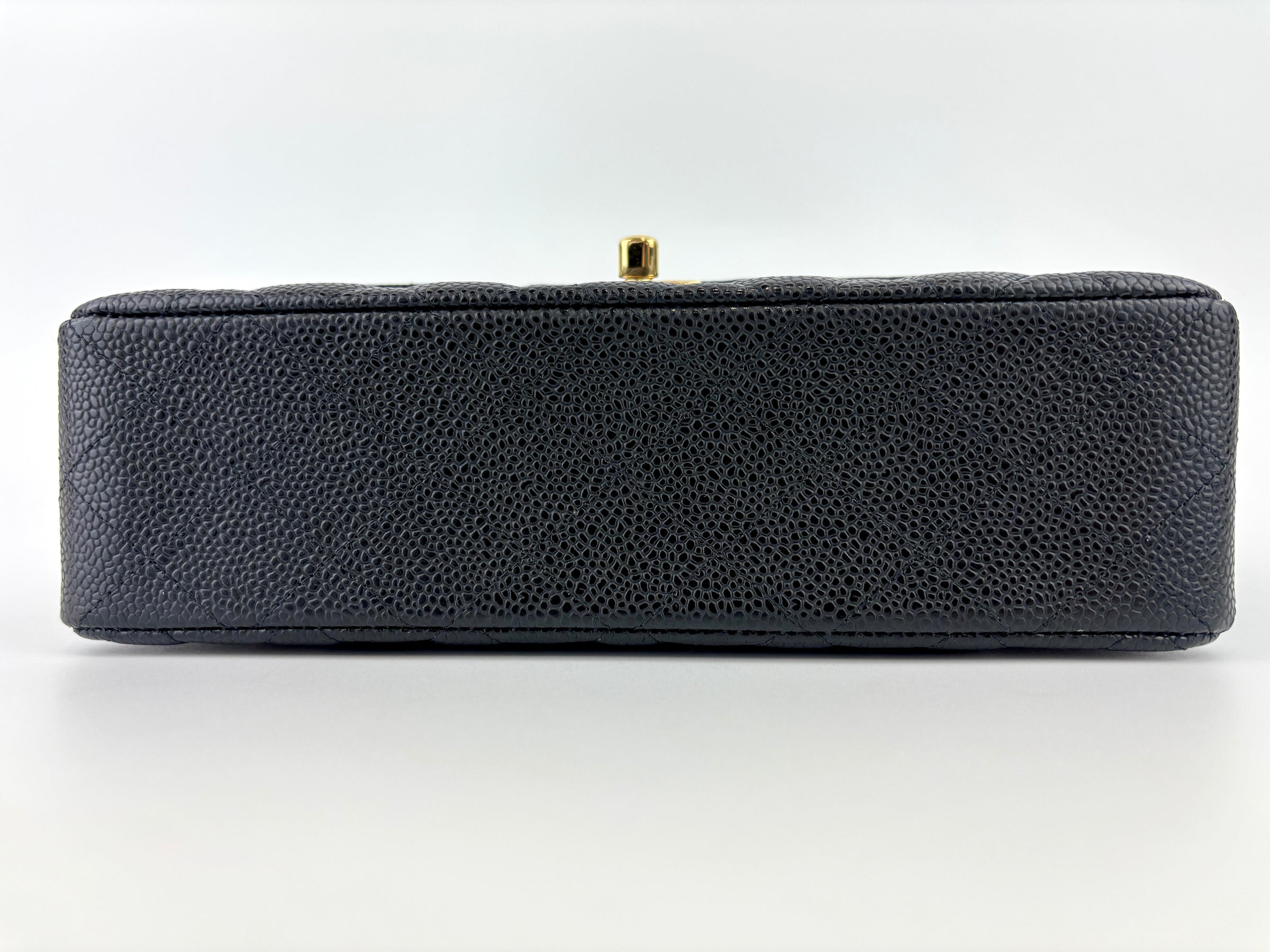 Classic Small Double Flap Black Caviar GHW - Glampot