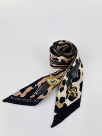Silk Leogram Print BB Bandeau Scarf