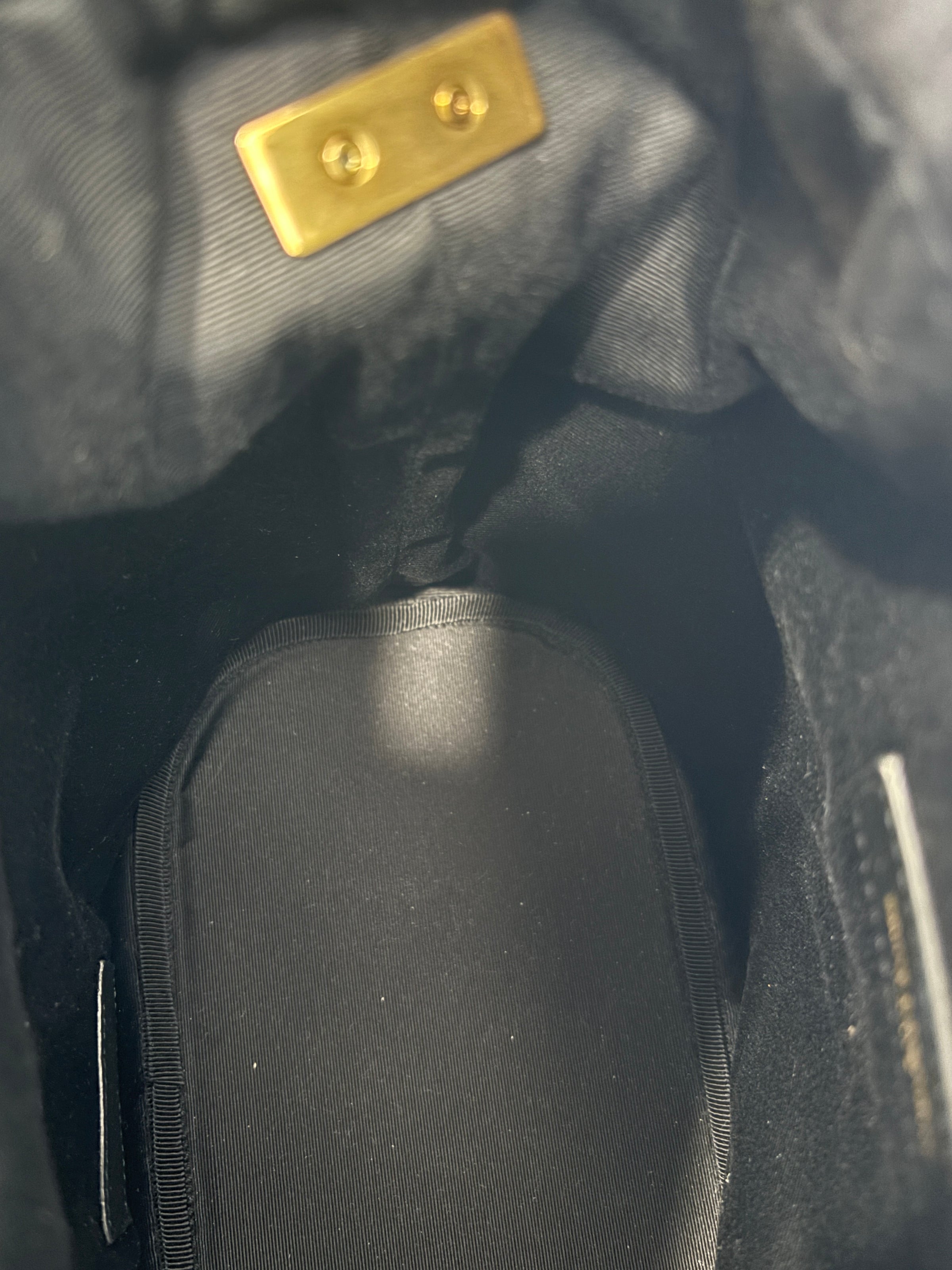 Rive Gauche Bucket Bag Black Wool / Gold YSL Emblem