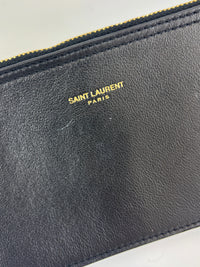 Rive Gauche Bucket Bag Black Wool / Gold YSL Emblem