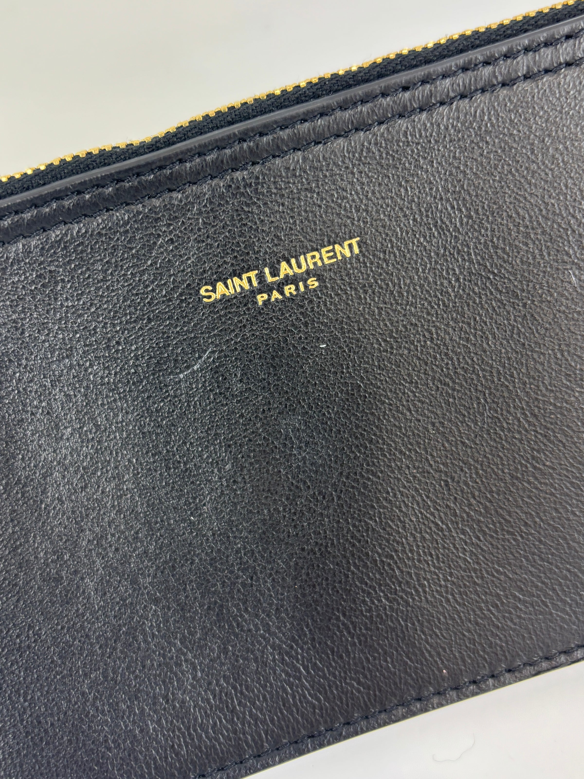 Rive Gauche Bucket Bag Black Wool / Gold YSL Emblem