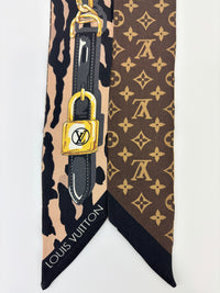 Silk Leogram Print BB Bandeau Scarf
