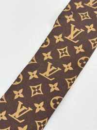 Silk Leogram Print BB Bandeau Scarf