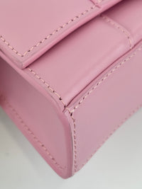 Hourglass Wallet On Chain in Shiny Calfskin Candy Pink