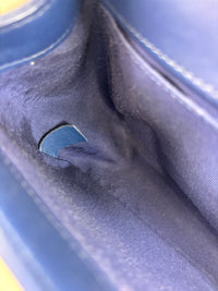 Old Medium Dark Blue Quilted Lambskin Boy Flap RHW