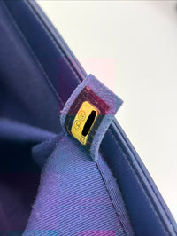 Old Medium Dark Blue Quilted Lambskin Boy Flap RHW