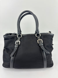 1BA832 Black Nylon & Soft Calf 2Way Tote
