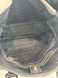 1BA832 Black Nylon & Soft Calf 2Way Tote