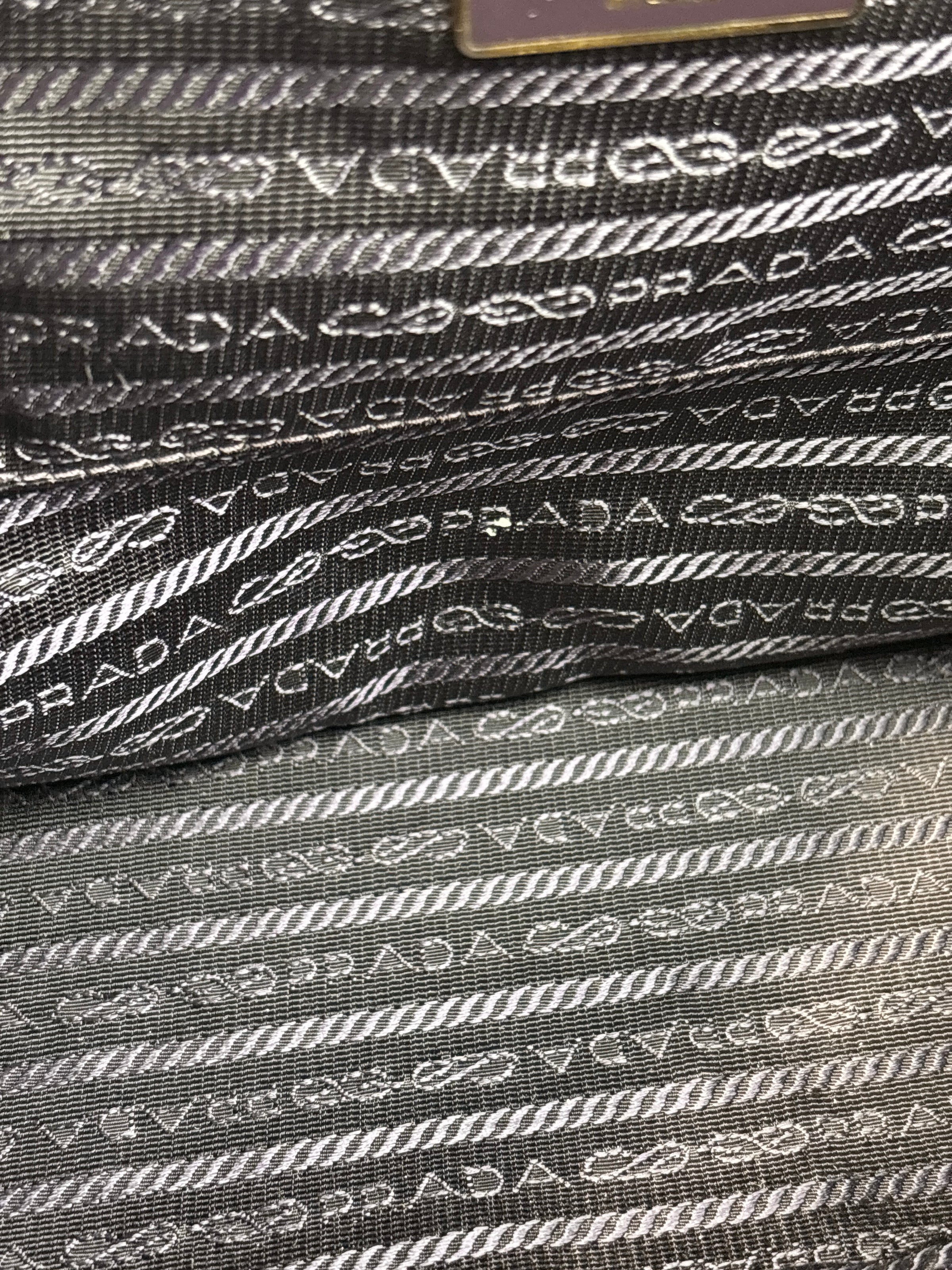 Galleria Medium Saffiano Double Zip Tote Purple Patent