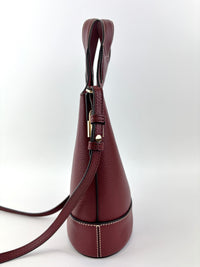 Small Lily Tote Bag Small Classic Grain & Silky Calf Leather Burgundy