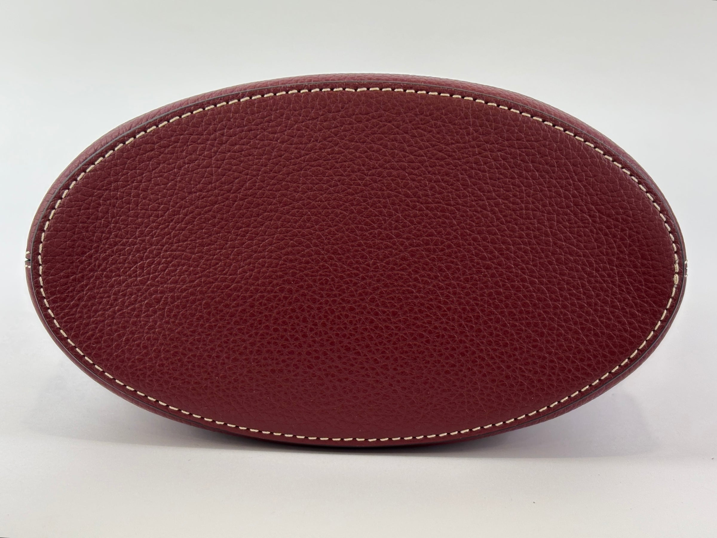 Small Lily Tote Bag Small Classic Grain & Silky Calf Leather Burgundy