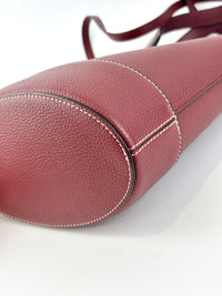 Small Lily Tote Bag Small Classic Grain & Silky Calf Leather Burgundy