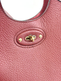 Small Lily Tote Bag Small Classic Grain & Silky Calf Leather Burgundy