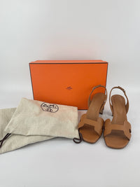 Eternite 80 Veau Naturale Slingback Sandals Size 36