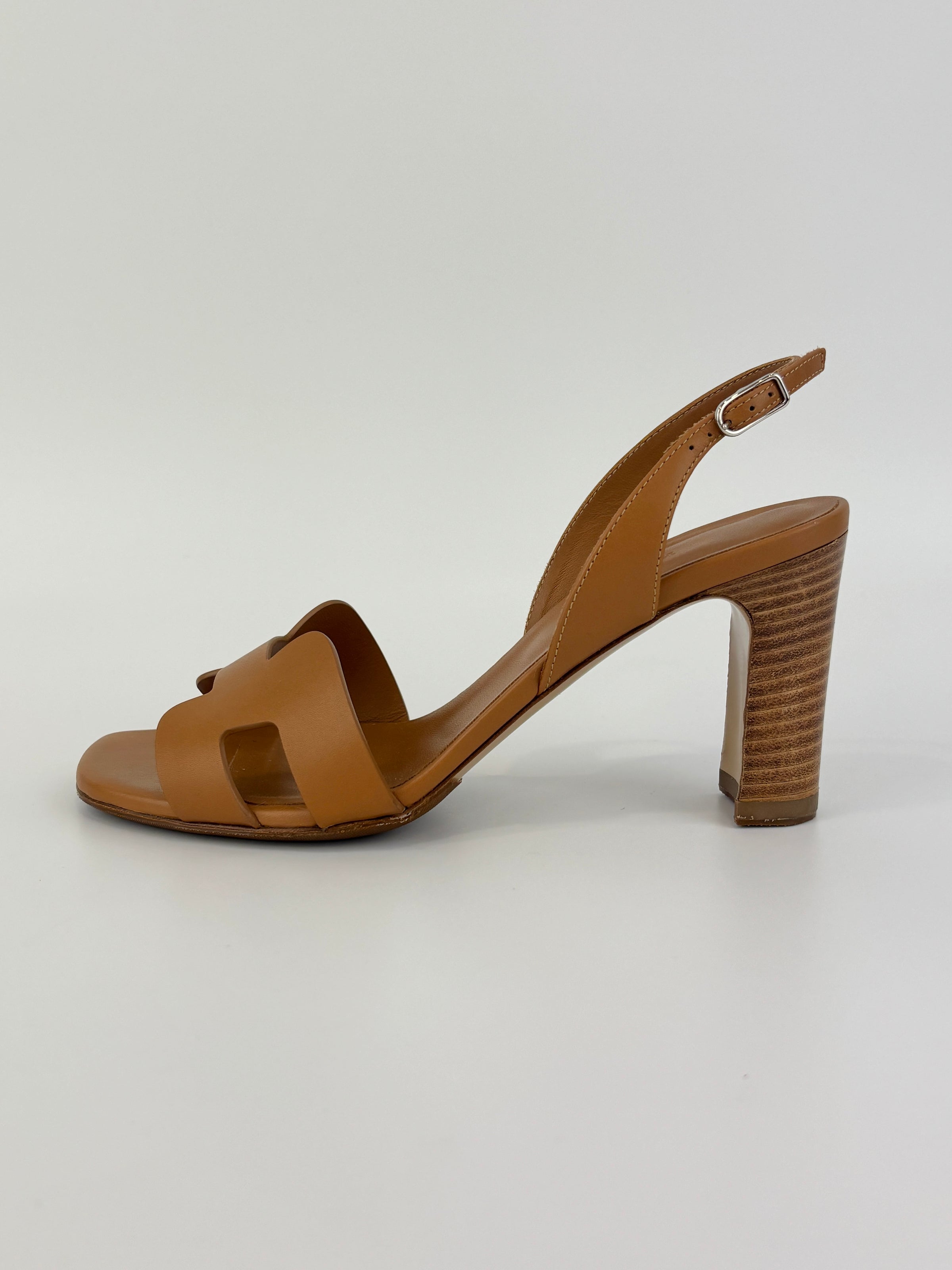 Eternite 80 Veau Naturale Slingback Sandals Size 36